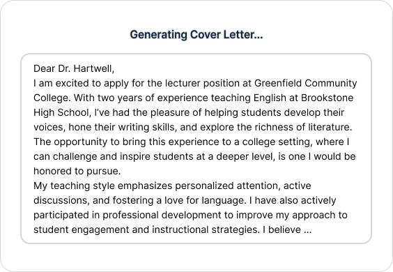 CVJury AI cover letter generator