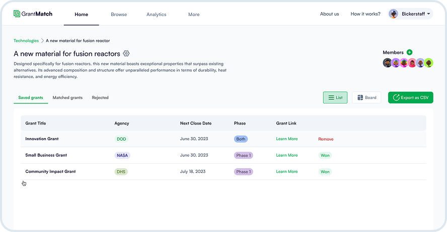 GrantMatch AI grant matching platform